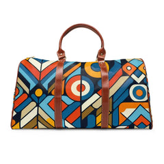 Retro 70s Travel Bag with Geometric Design 20’’ x 12’’