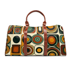 Retro-Aesthetic Area Travel Bag with Geometric Pattern 20’’