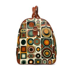 Retro-Aesthetic Area Travel Bag with Geometric Pattern 20’’