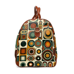 Retro-Aesthetic Area Travel Bag with Geometric Pattern 20’’