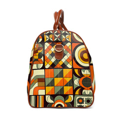 Retro Area Travel Bag with Geometric 70s Pattern 20’’ x