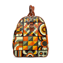 Retro Area Travel Bag with Geometric 70s Pattern 20’’ x