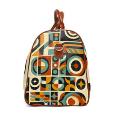 Retro-Area Travel Bags with Mid-Century Geometric Shapes