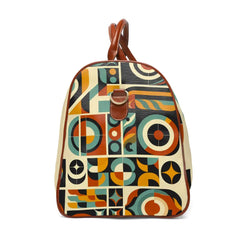 Retro-Area Travel Bags with Mid-Century Geometric Shapes