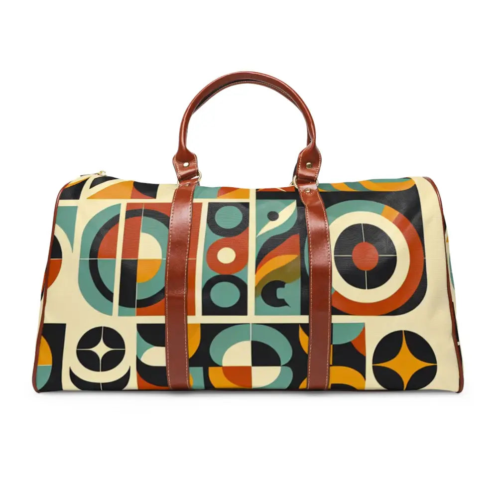 Retro-Area Travel Bags with Mid-Century Geometric Shapes