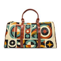 Retro-Area Travel Bags with Mid-Century Geometric Shapes