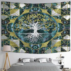 Retro Bohemian Hanging Tapestry Wall Decor 95x70cm / Space