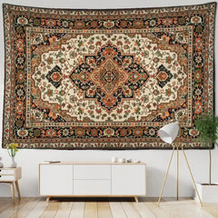 Retro Bohemian Wall Decor Tapestry Hanging 95x70cm / Orange