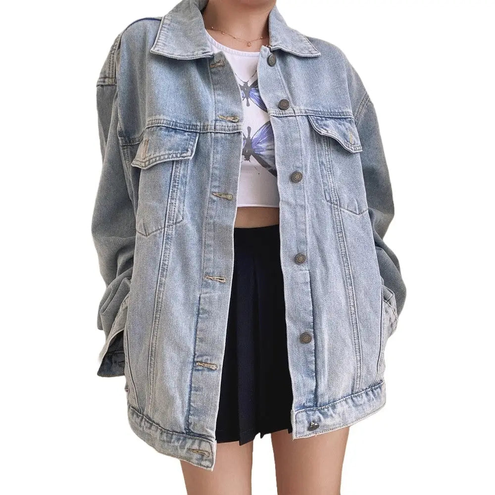 Retro Casual Versatile Denim Jacket for Everyday Wear