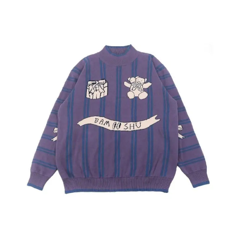 Retro Cute Dam Shu Bear Sweater