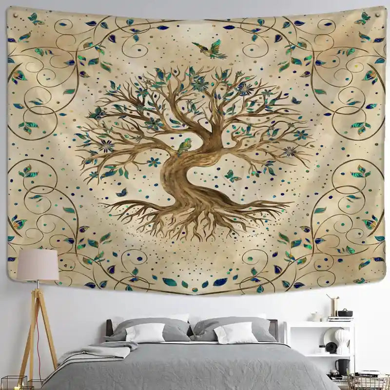 Retro Hippie Tree Hanging Tapestry Wall Decor 280x180cm