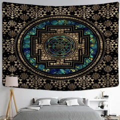 Retro Hippie Tree Hanging Tapestry Wall Decor 280x180cm