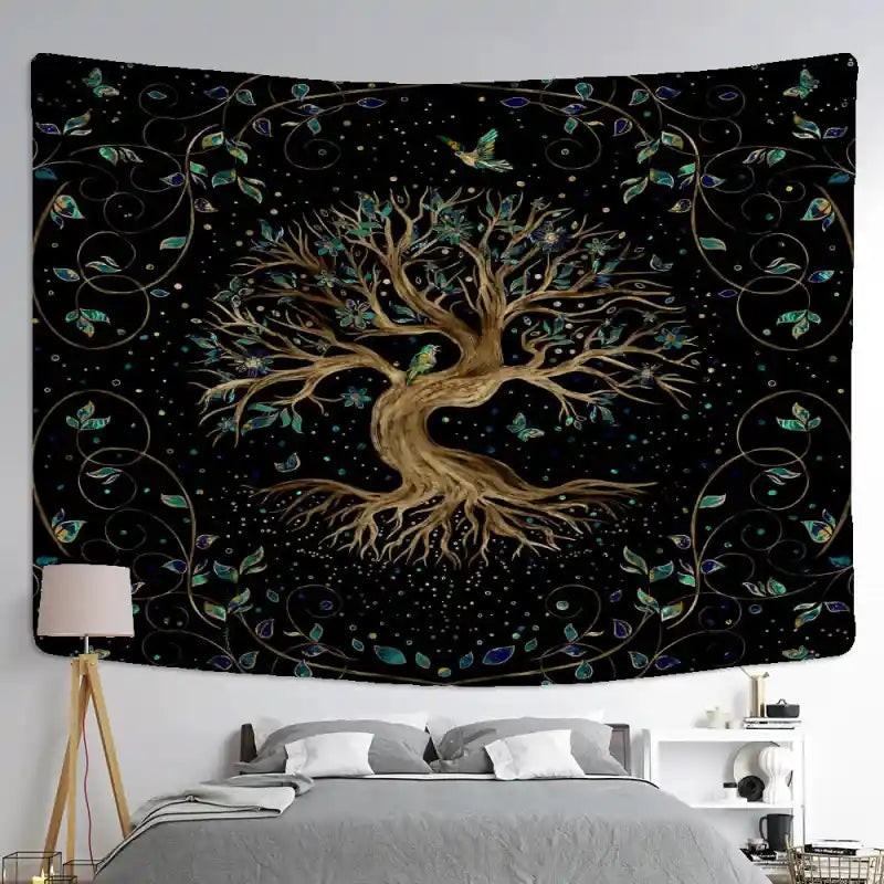 Retro Hippie Tree Hanging Tapestry Wall Decor 280x180cm