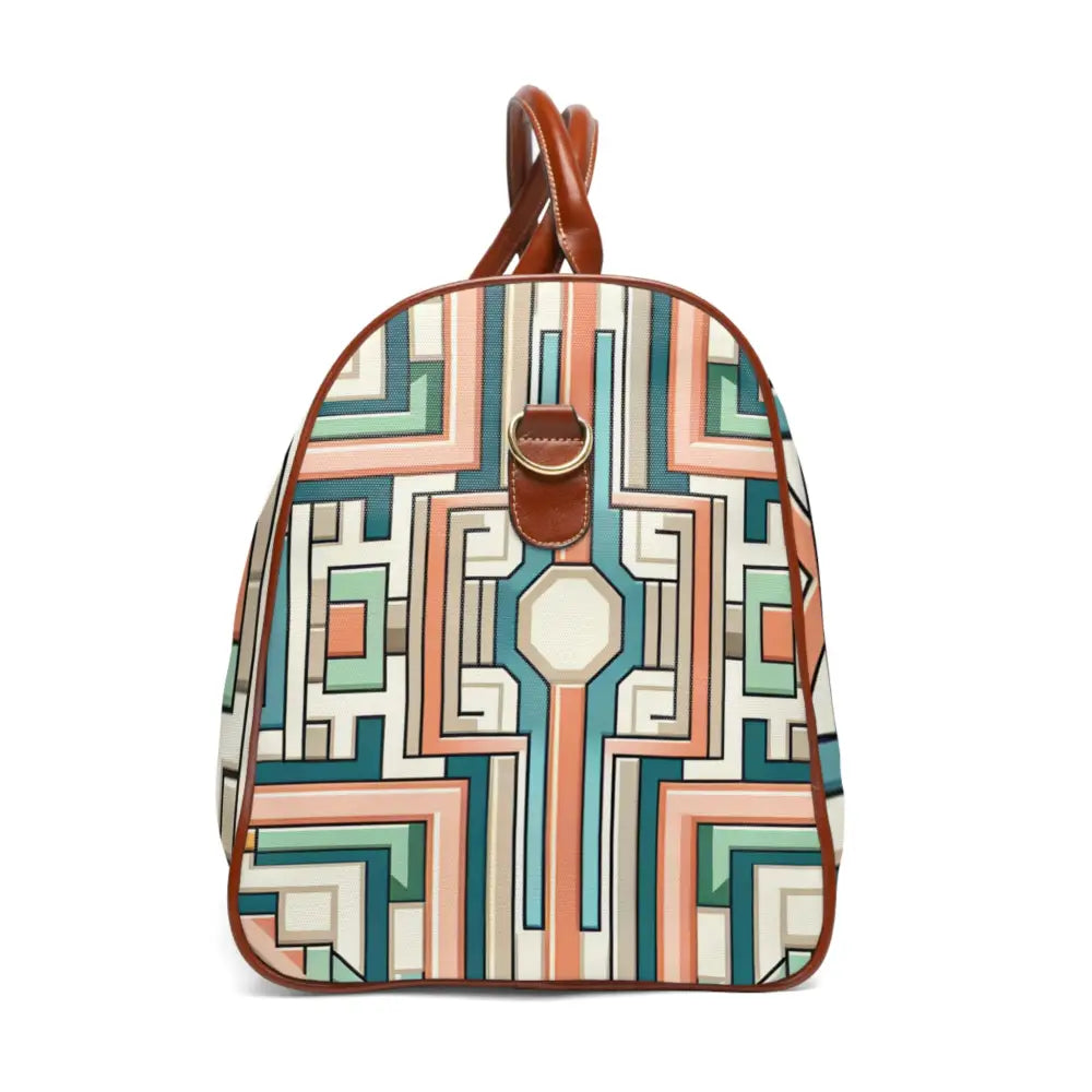 Retro Inspired Area Travel Bag with Art Deco Design 20’’ x