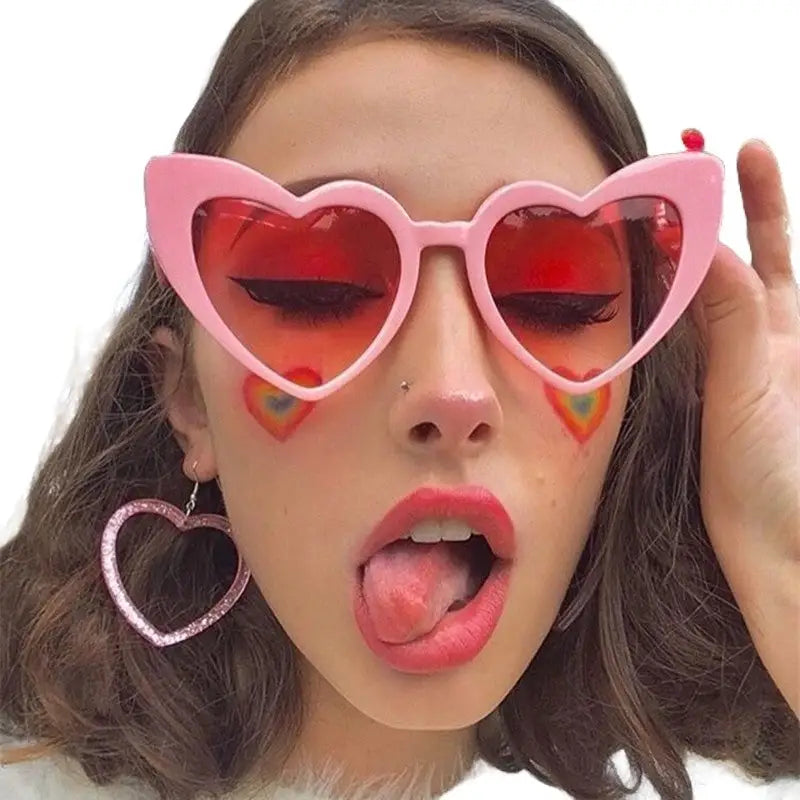 Retro Love Heart Sunglasses for Women and Men