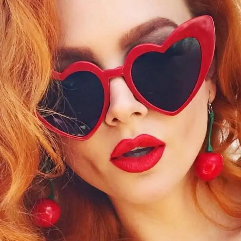 Retro Love Heart Sunglasses for Women and Men