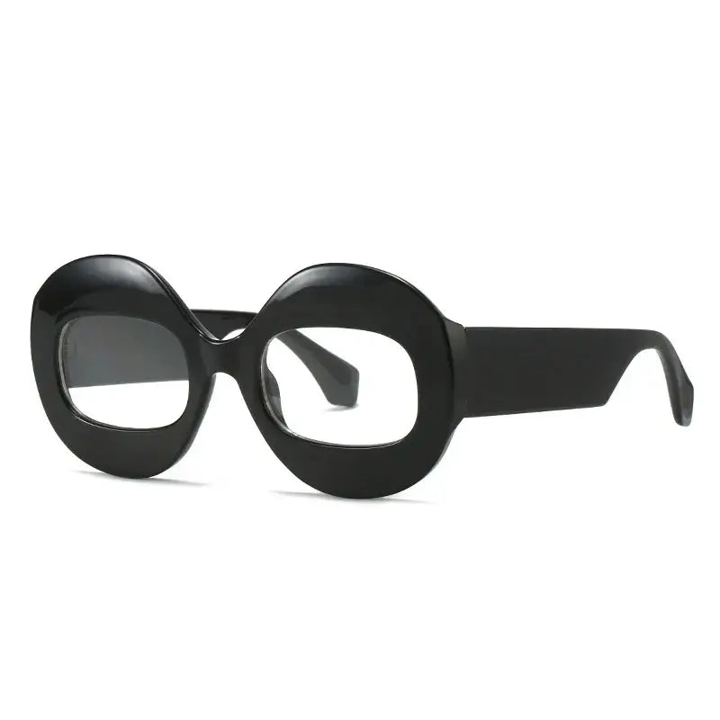 Retro Oval Clear Gradient Glasses