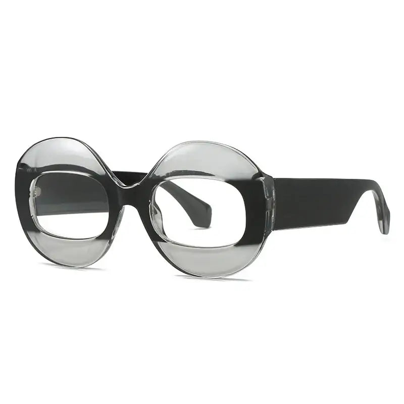 Retro Oval Clear Gradient Glasses