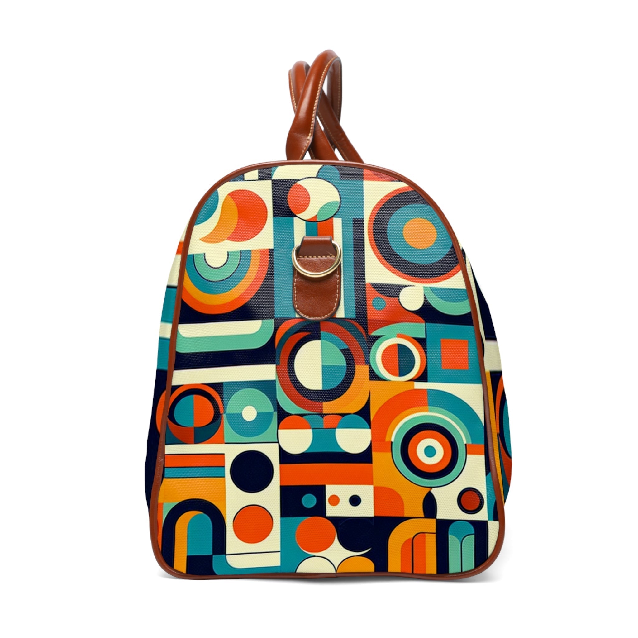 Retro Pattern Area Travel Bags with 60s Inspired Colors