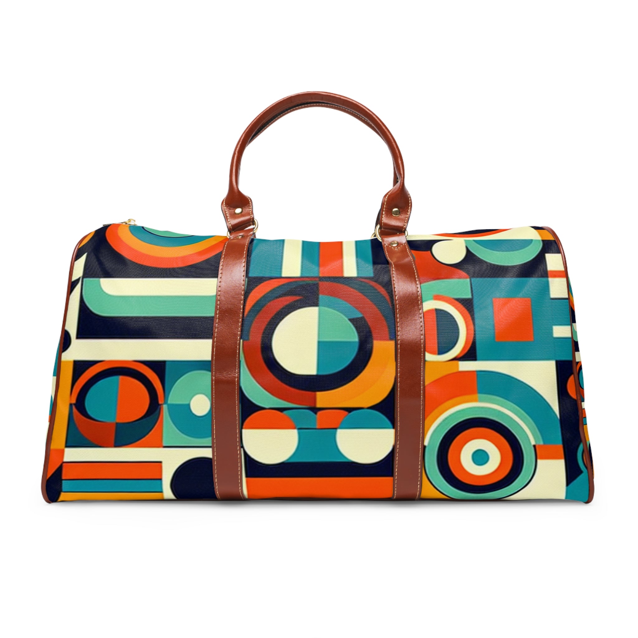 Retro Pattern Area Travel Bags with 60s Inspired Colors