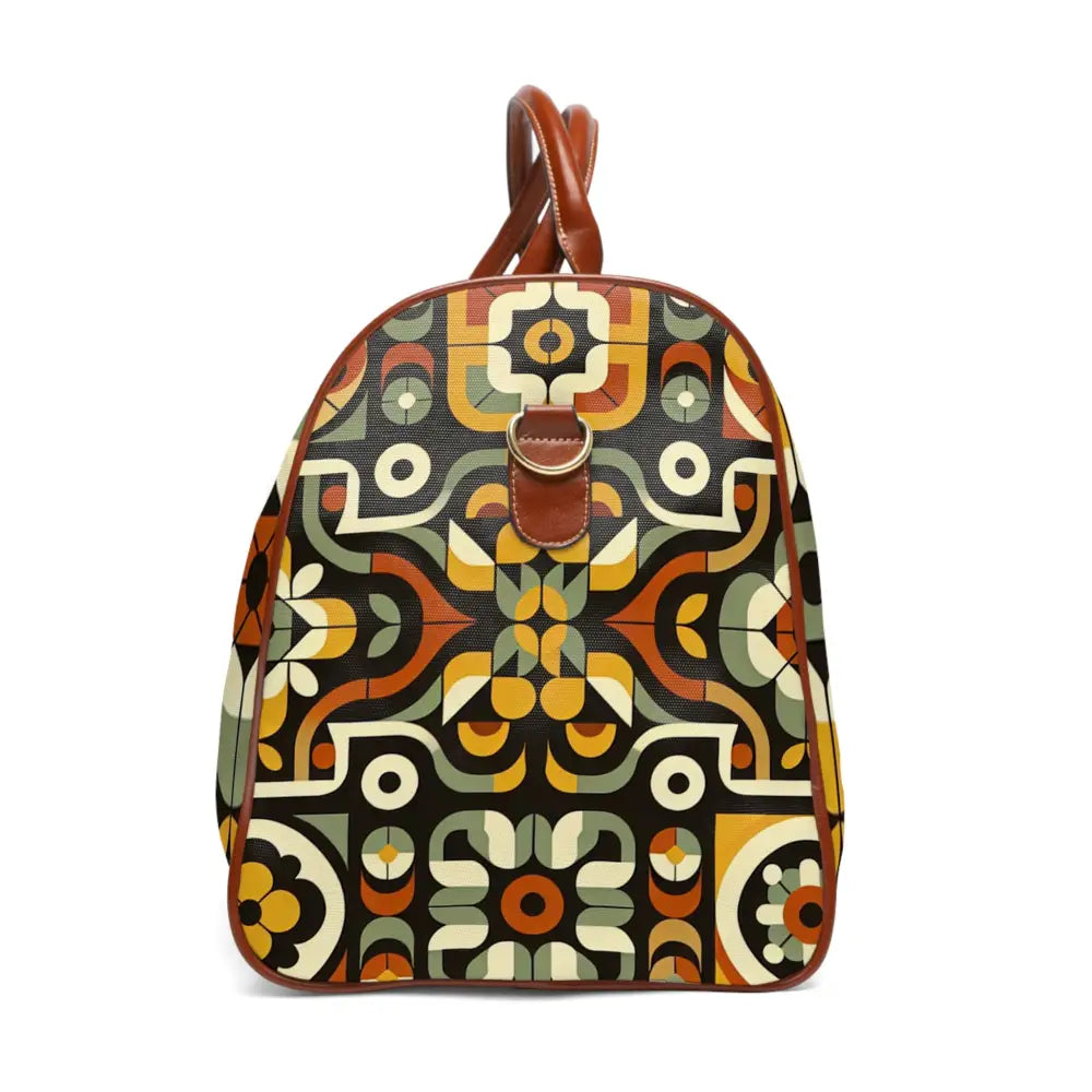 Retro Patterned Area Travel Bag with Geometric Design 20’’