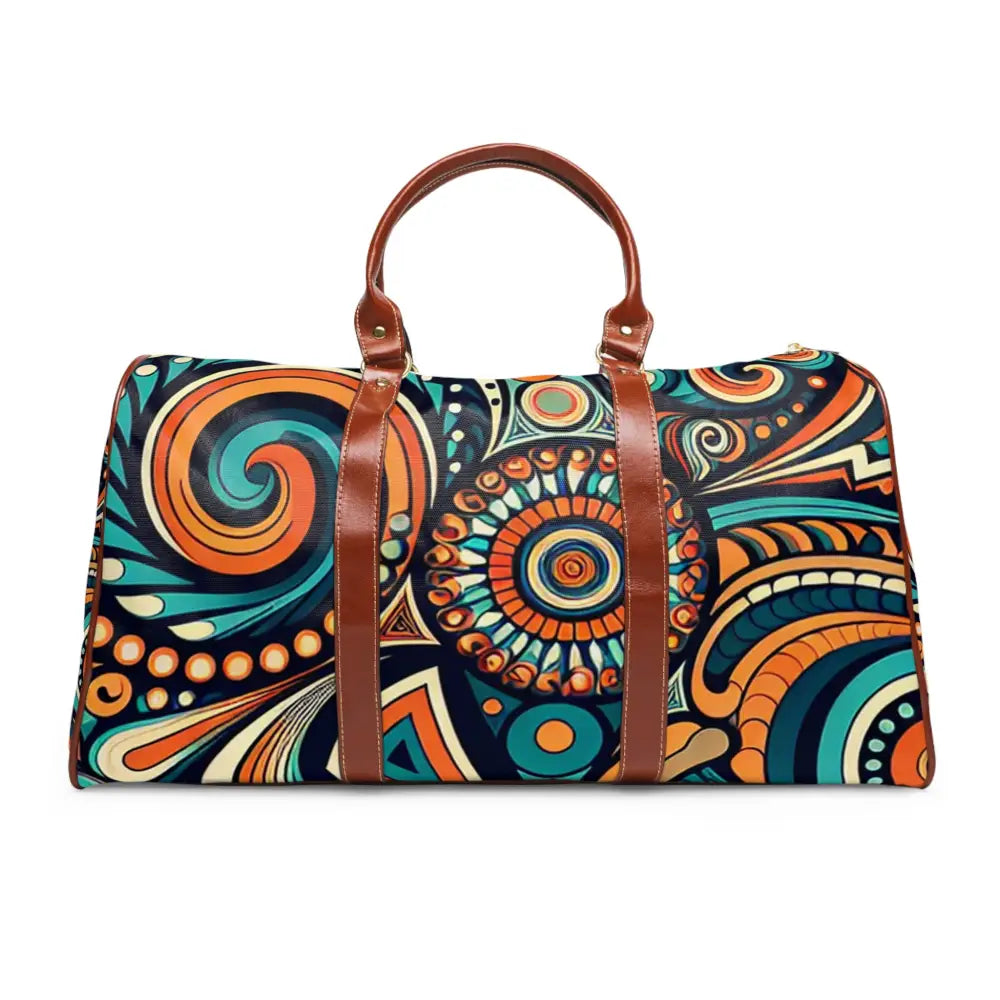 Retro-Patterned Area Travel Bags with Geometric Design 20’’