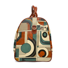 Retro-Patterned Travel Bag with Mid Century Motifs 20’’ x