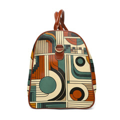 Retro-Patterned Travel Bag with Mid Century Motifs 20’’ x