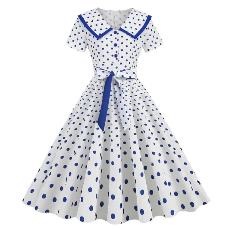 Retro Plaid Vintage Dresses From the 50s 60s and 70s - Blue