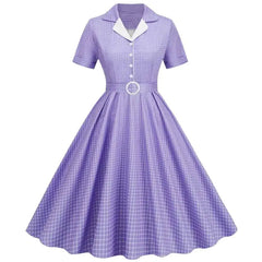 Retro Plaid Vintage Dresses From the 50s 60s and 70s