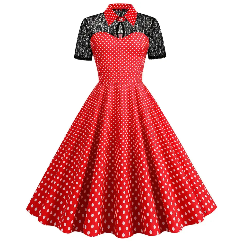 Retro Plaid Vintage Dresses From the 50s 60s and 70s - Red