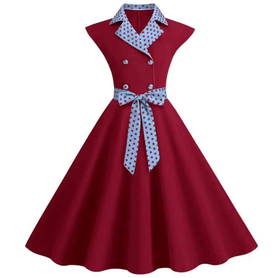 Retro Plaid Vintage Dresses From the 50s 60s and 70s - Wine