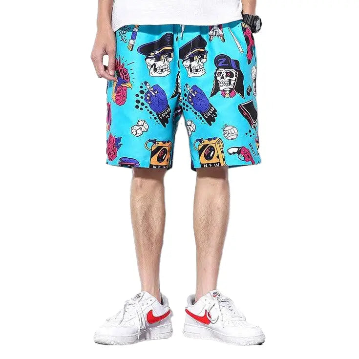 Retro Punk Waterproof Beach Shorts