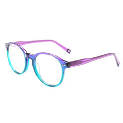 Retro Round Eyeglasses Frames - Purple - Glasses
