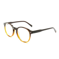 Retro Round Eyeglasses Frames - Yellow - Glasses