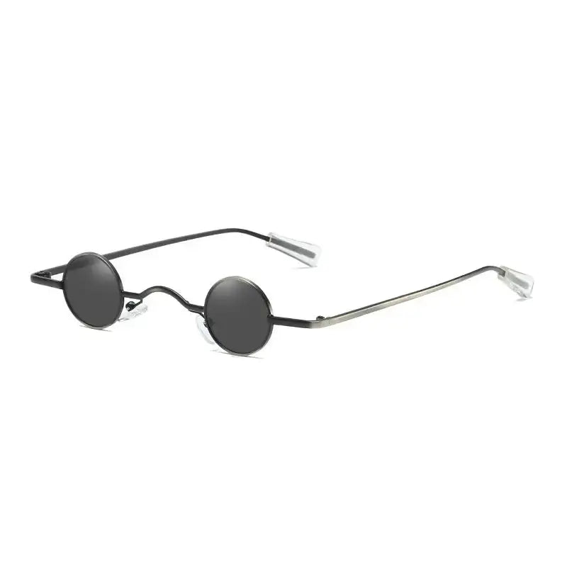 Retro Small Round Wide Bridge Metal Frame Sunglasses