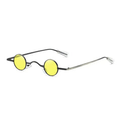 Retro Small Round Wide Bridge Metal Frame Sunglasses