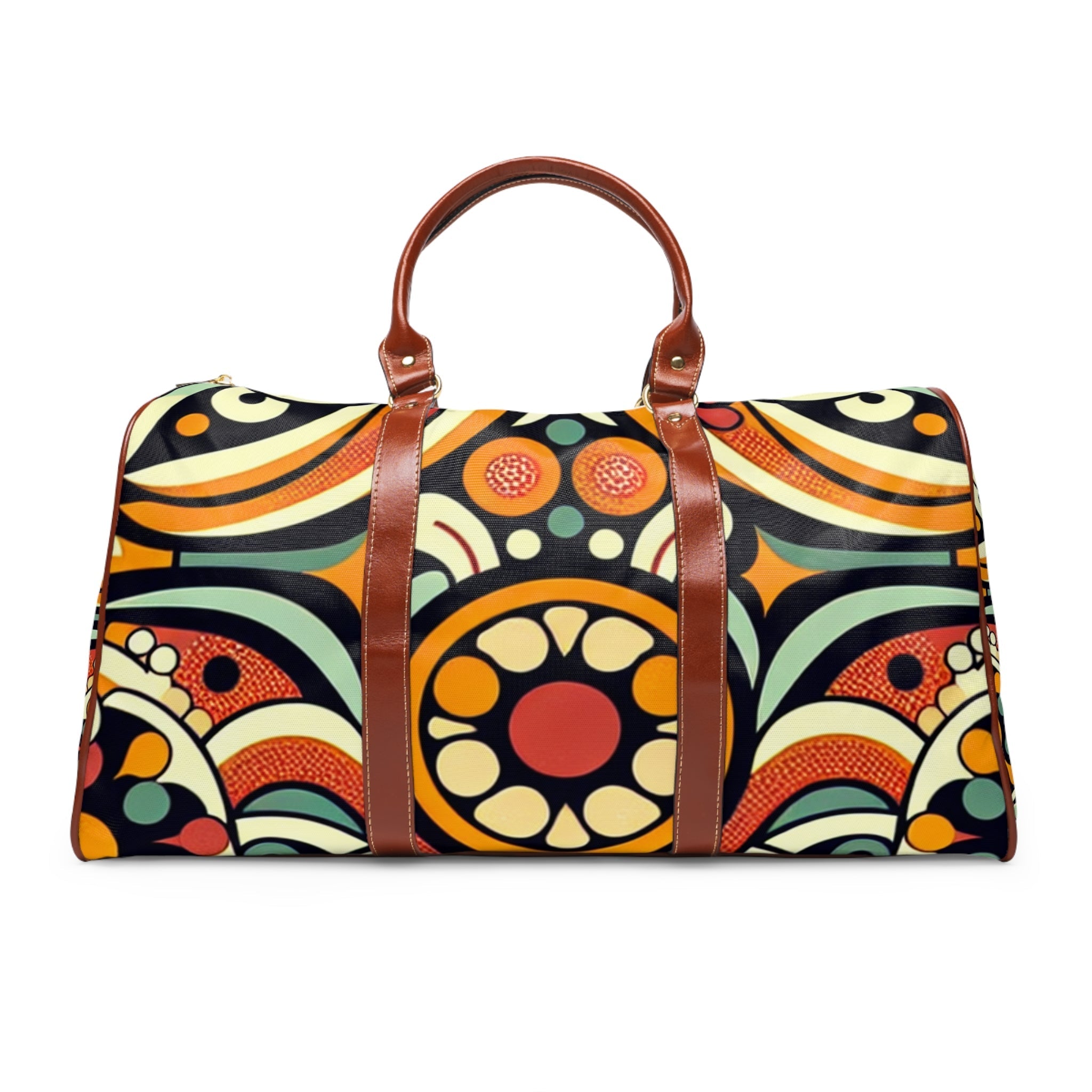 Retro-Style Area Travel Bags with Geometric Design 20’’ x