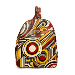 Retro Travel Bag with 1970s Geometric Pattern 20’’ x 12’’