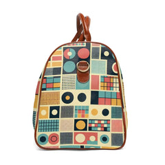 Retro Travel Bag with 60s Geometric Pattern 20’’ x 12’’