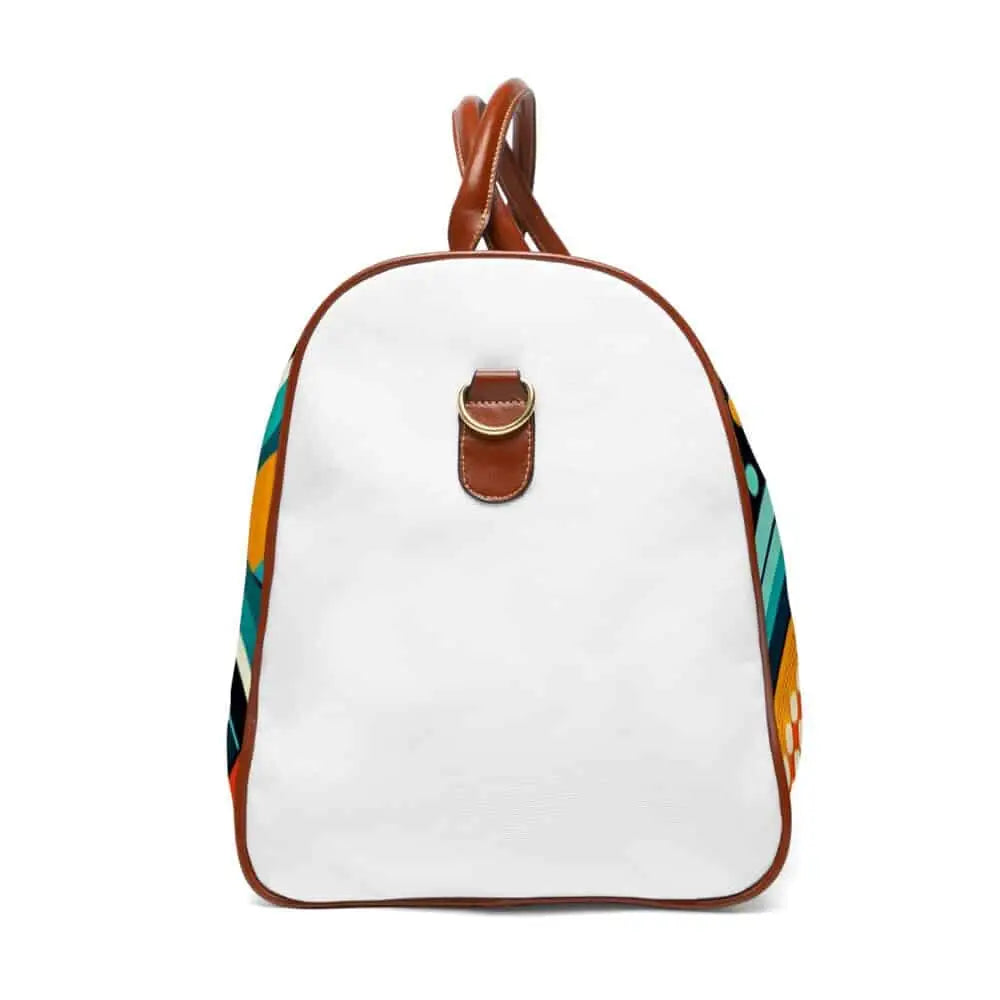 Retro Travel Bag with Bold Geometric Pattern 20’’ x 12’’