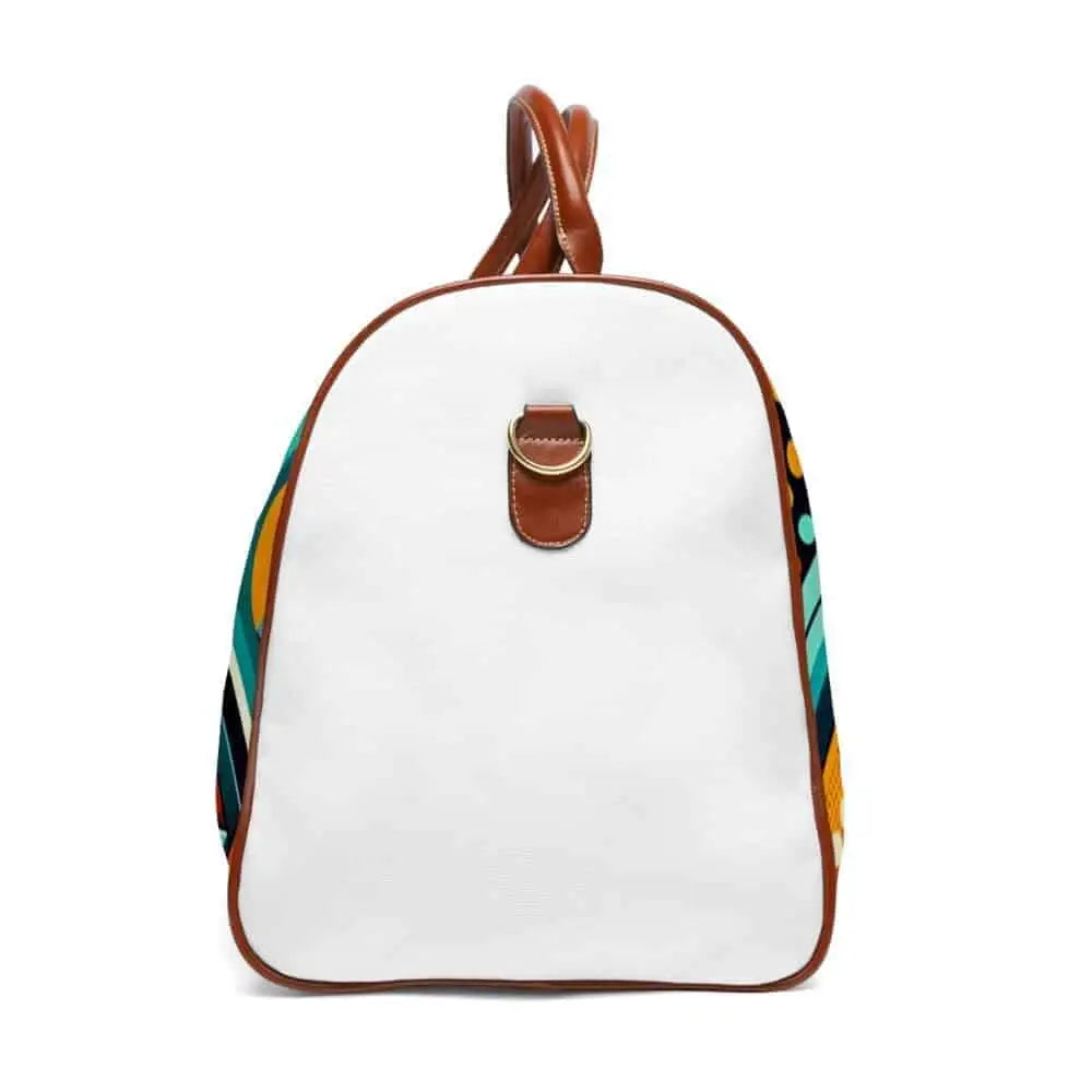 Retro Travel Bag with Bold Geometric Pattern 20’’ x 12’’