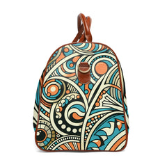 Retro Travel Bag with Geometric 70s Design 20’’ x 12’’