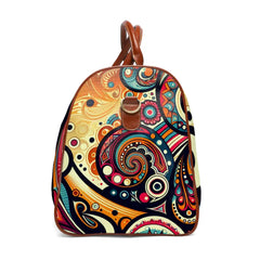 Retro Travel Bag with Psychedelic Paisley Design 20’’ x