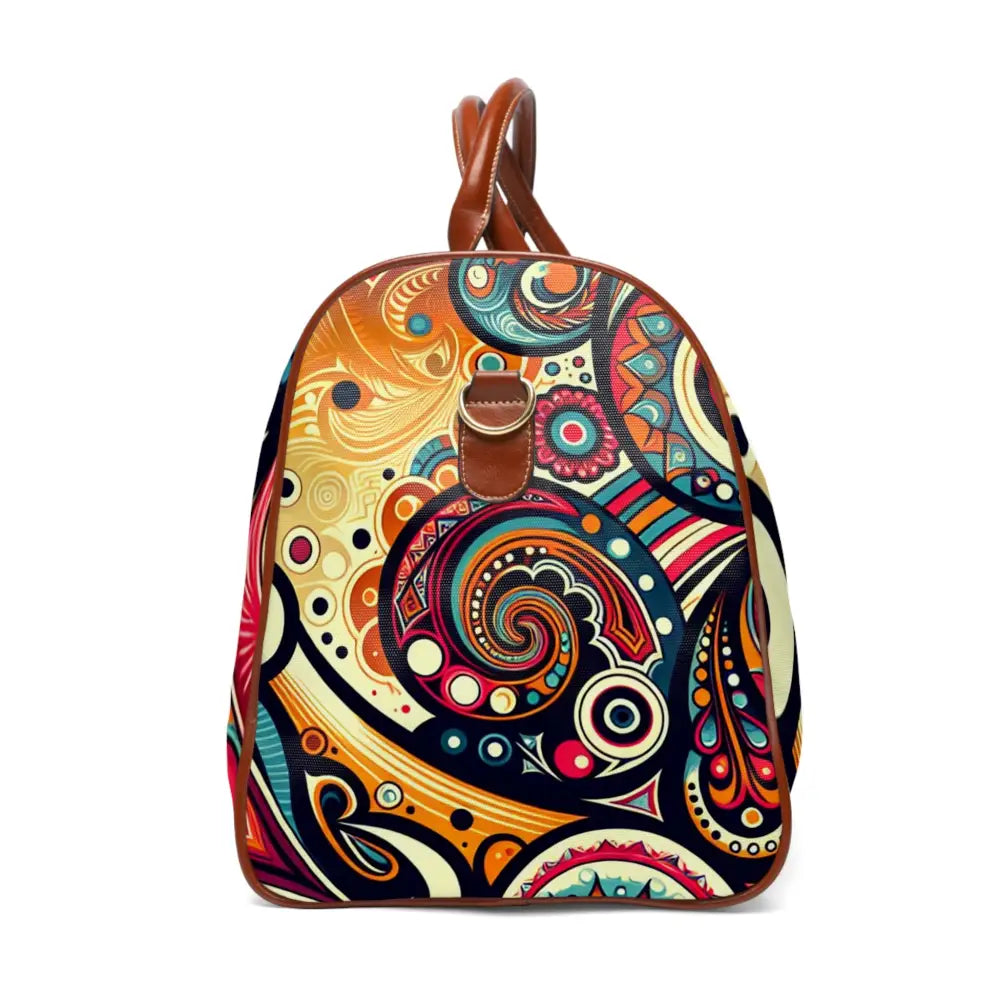 Retro Travel Bag with Psychedelic Paisley Design 20’’ x
