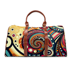 Retro Travel Bag with Psychedelic Paisley Design 20’’ x