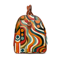 Retro Vibe Travel Bag with Geometric Pattern 20’’ x 12’’
