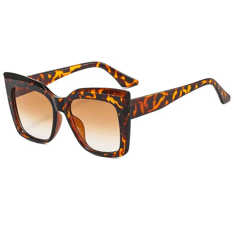 RetroSquare Collection Sunshades - Leopard - Sunglasses