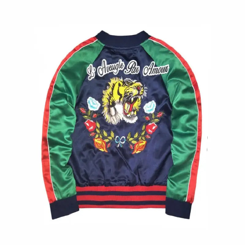 Reversible Tiger Bomber Jacket Coat