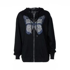 Rhinestone Butterfly Oversize Jacket